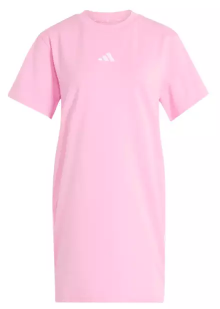 Adidas 3S T Dress naisten t-paitamekko pinkki - Naisten t-paidat ja topit - KR6360 - 1
