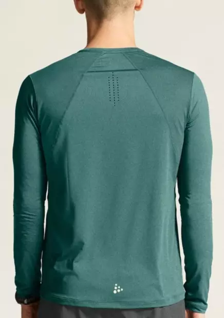 Craft ADV Essence LS Tee 2 miesten juoksupaita vihreä - Miesten juoksuvaatteet - 1914793-6610 - 2
