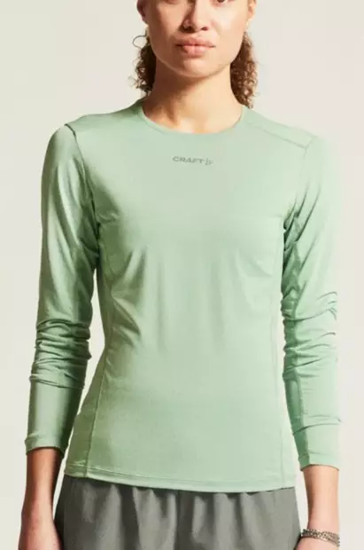 Craft ADV Essence LS Tee 2 naisten juoksupaita vaaleanvihreä - Naisten juoksuvaatteet - 1914797-6300 - 1