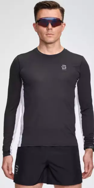 Dahlie Long Sleeve Air miesten juoksupaita tummanharmaa/valkoinen - Miesten juoksuvaatteet - 334047-13000 - 1