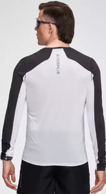 Dahlie Long Sleeve Air miesten juoksupaita tummanharmaa/valkoinen - Miesten juoksuvaatteet - 334047-13000 - 2