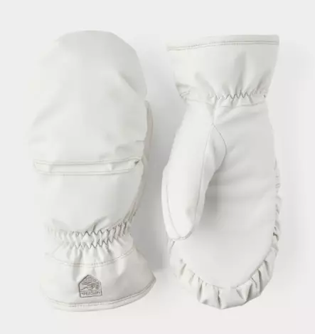 Hestra Primaloft Leather Mitt talvirukkaset valkoinen - Urheiluhanskat - 3003711-030 - 1