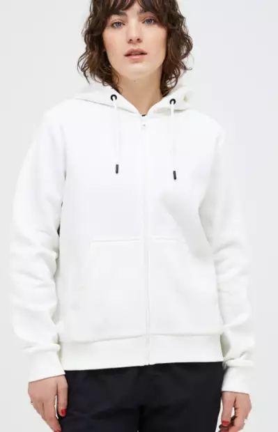 Peak Performance Original Small Logo Zip Hood naisten hupparitakki valkoinen - Naisten urheilupaidat ja hupparit - G79587020 - 1