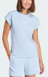 Adidas Lin SJ Tee naisten t-paita vaaleansininen - Naisten t-paidat ja topit - JG8660 - 1
