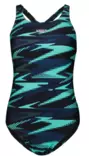 Speedo Hyperboom Allover Medalist naisten uimapuku musta/turkoosi - Naisten uima-asut - 50599377780 - 1