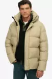 Superdry Hooded 5 Baffle Sports Puffer miesten talvitakki beige - Miesten urheilutakit ja puvut - 50630687490 - 1