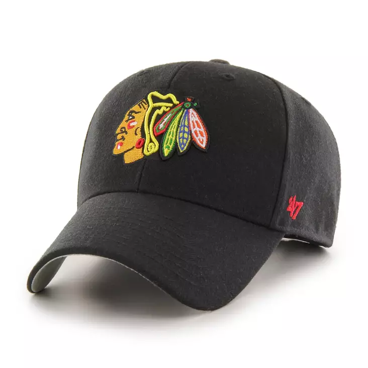 47 Brand Blackhawks MVP NHL lippis musta - Jääkiekko fanituotteet - 887738335310 - 1