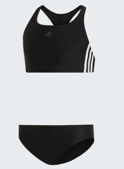 Adidas tyttöjen bikinit FIT 2PC 3S musta - Lasten uima-asut ja uimahousut - 40605151860 - 1