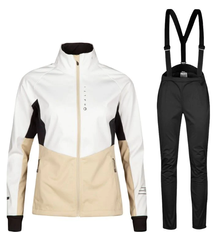 Halti Tola naisten hiihtopuku beige/valkoinen - Naisten hiihtovaatteet - 086-0748-P00 - 1