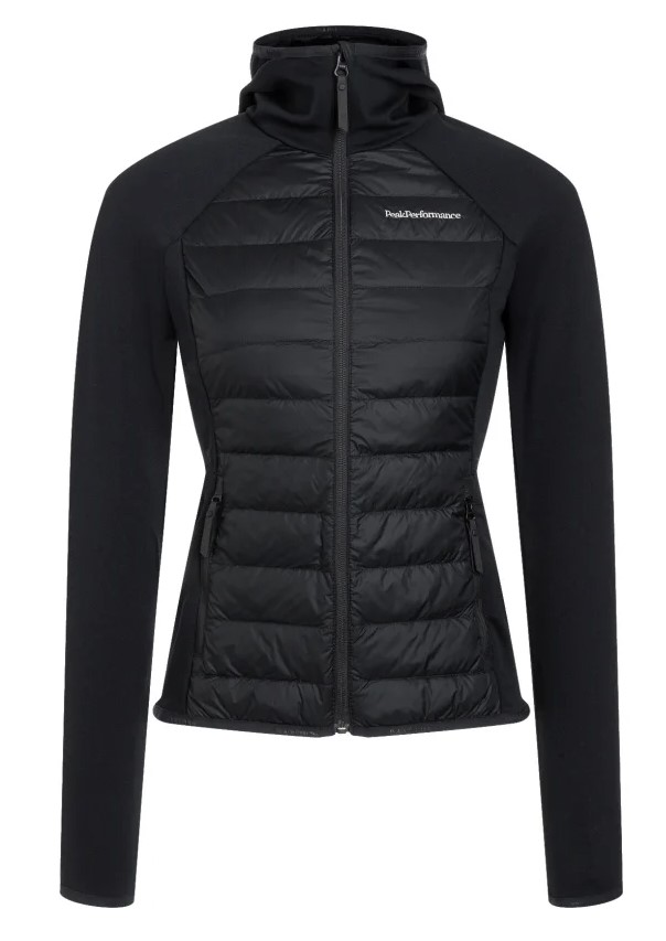 Peak Performance Down Hybrid Hood naisten hybriditakki musta - Naisten takit ja puvut - G78484020 - 1
