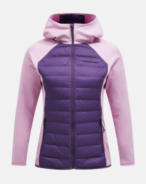 Peak Performance Down Hybrid Hood naisten hybriditakki violetti/pinkki - Naisten takit ja puvut - G79882070 - 1