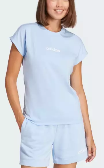 Adidas Lin SJ Tee naisten t-paita vaaleansininen - Naisten t-paidat ja topit - JG8660 - 1