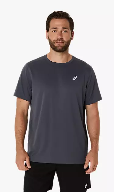 Asics Core SS Top miesten juoksupaita harmaa - Miesten juoksuvaatteet - 2011D221-020 - 1