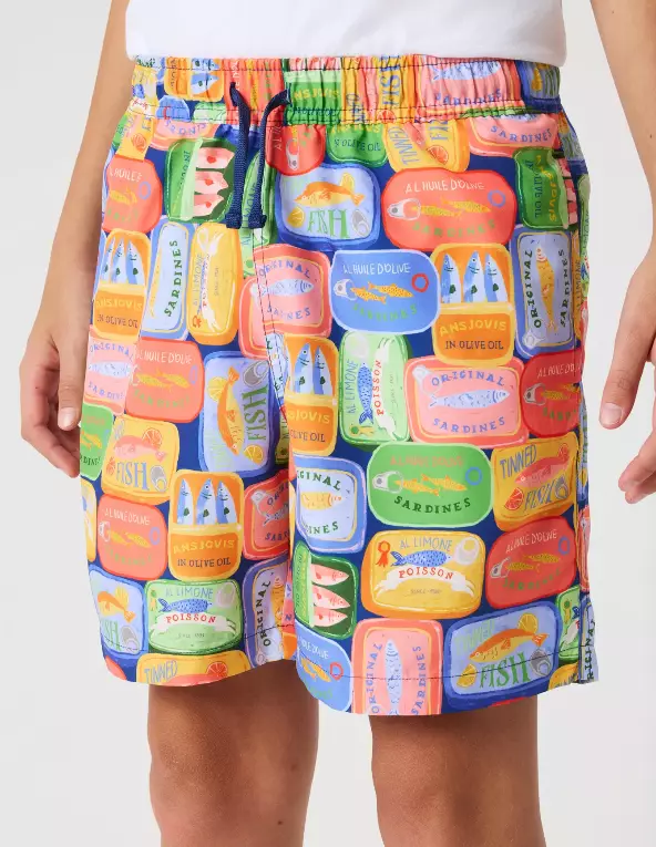 Björn Borg Print Swim Shorts lasten uimashortsit sardines - Lasten uima-asut ja uimahousut - 73214658860 - 1