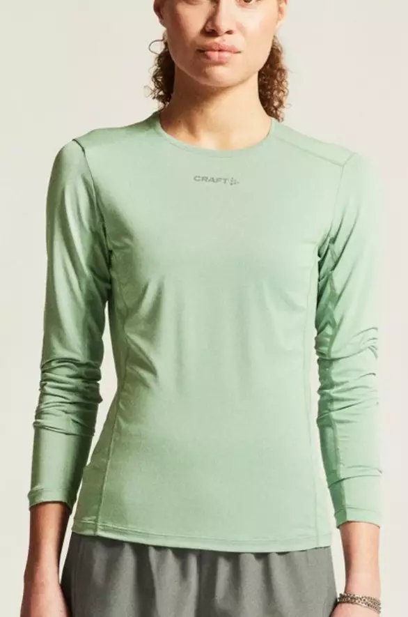 Craft ADV Essence LS Tee 2 naisten juoksupaita vaaleanvihreä - Naisten juoksuvaatteet - 1914797-6300 - 1