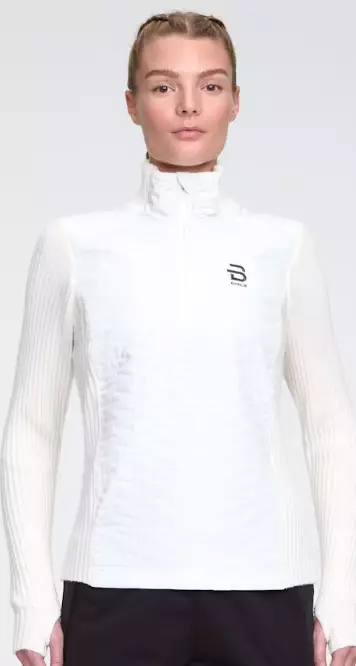 Dahlie Half Zip Comfy 2.0 naisten välipaita valkoinen - Naisten väli- ja alusasut - 333996-10000 - 1
