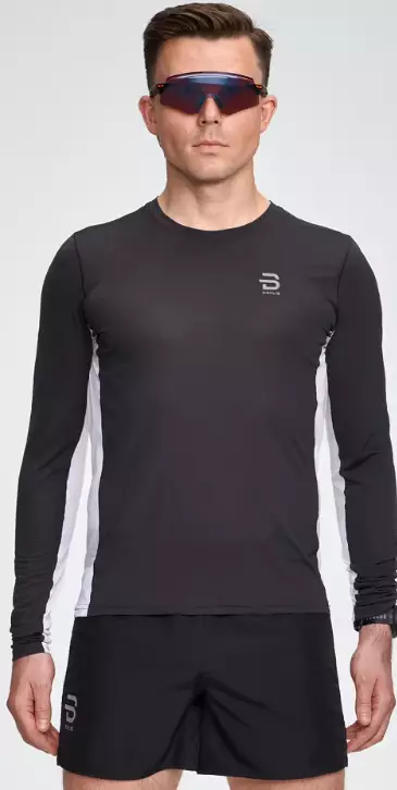 Dahlie Long Sleeve Air miesten juoksupaita tummanharmaa/valkoinen - Miesten juoksuvaatteet - 334047-13000 - 1