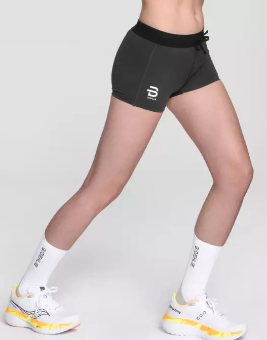 Dahlie Tights Elite 3 inch naisten trikoot tummanharmaa - Naisten treenivaatteet - 334216-98100 - 1