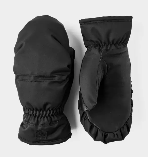 Hestra Primaloft Leather Mitt talvirukkaset musta - Urheiluhanskat - 30003711-100 - 1