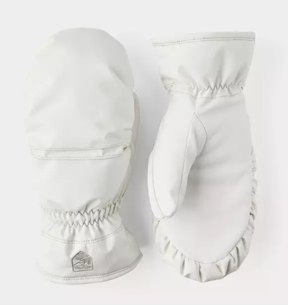 Hestra Primaloft Leather Mitt talvirukkaset valkoinen - Urheiluhanskat - 3003711-030 - 1