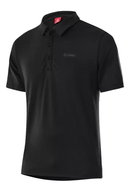 Löffler Poloshirt Tencel miesten pikee musta - Miesten t-paidat - 24719-990 - 1