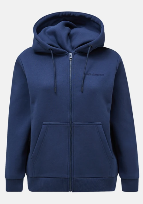 Peak Performance Original Small Logo Zip Hood naisten hupparitakki tummansininen - Naisten urheilupaidat ja hupparit - G79587010 - 1