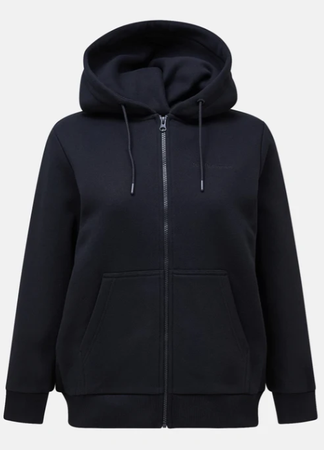 Peak Performance Original Small Logo Zip Hood naisten hupparitakki musta - Naisten urheilupaidat ja hupparit - G79587040 - 1