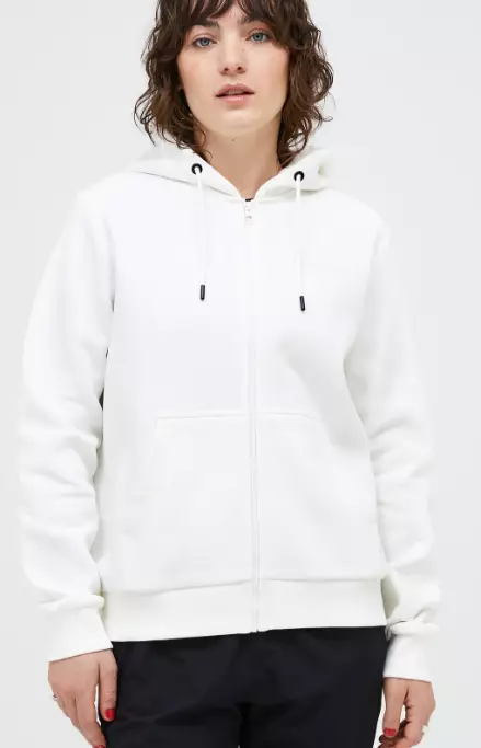 Peak Performance Original Small Logo Zip Hood naisten hupparitakki valkoinen - Naisten urheilupaidat ja hupparit - G79587020 - 1