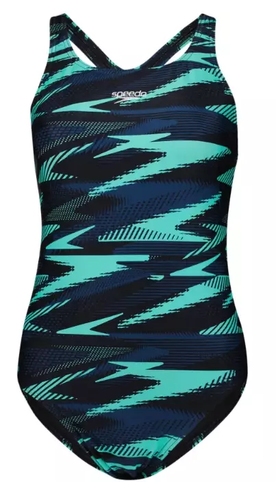 Speedo Hyperboom Allover Medalist naisten uimapuku musta/turkoosi - Naisten uima-asut - 50599377780 - 1