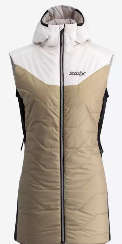 Swix Infinity Insulated Long Vest naisten toppaliivi hiekka - Naisten takit ja puvut - 10145-24-94600 - 1