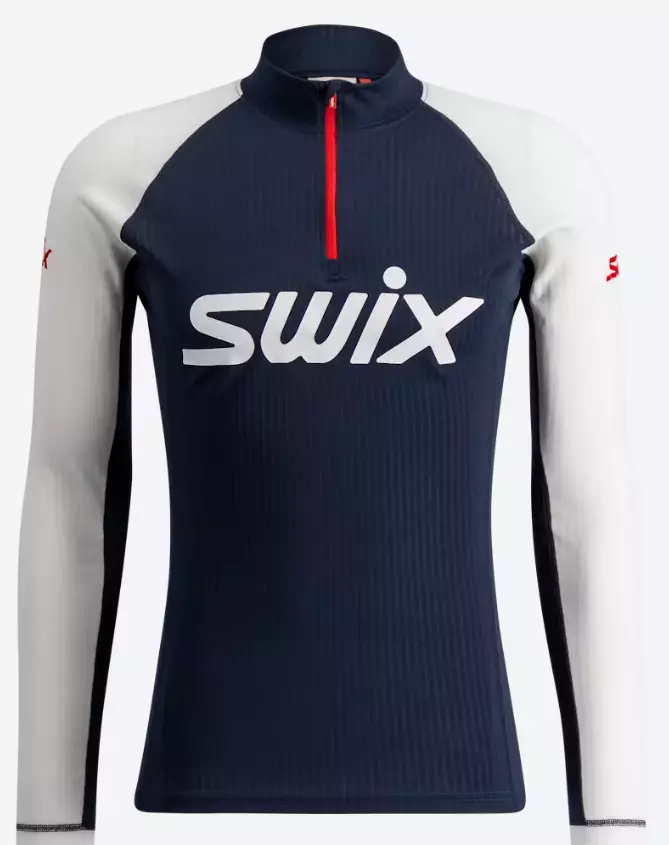 Swix RaceX Classic Half Zip miesten alusasun paita tummansininen/valkoinen - Miesten väli- ja alusasut - 10116-23-75100 - 1