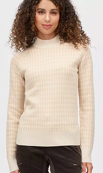 Twentyfour Aurora Wool Sweater naisten villapaita hiekka - Naisten urheilupaidat ja hupparit - 70728166190 - 1