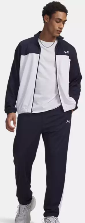 Under Armour Emea Tracksuit miesten verkkapuku tummansininen/valkoinen - Miesten urheilutakit ja puvut - 6009355-410 - 1