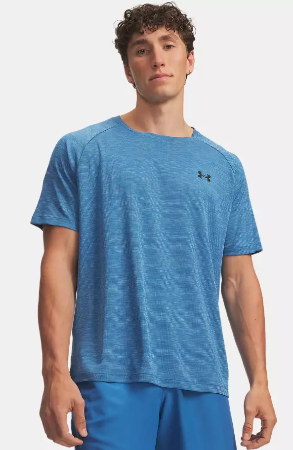 Under Armour Tech Textured SS miesten treenipaita sininen - Miesten treenivaatteet - 1382796-430 - 1