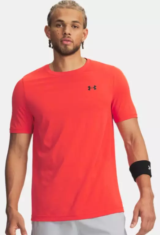 Under Armour Vanish Seamless SS miesten treenipaita oranssinpunainen - Miesten treenivaatteet - 1382801-690 - 1