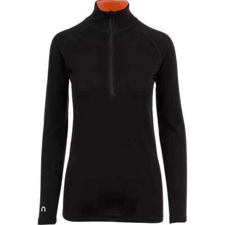 North Outdoor Sensitive 225 naisten merinovillapoolo musta - Naisten aluspaidat - 41-41-643844203791 - 1