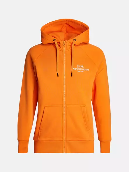 Peak Performance Original Zip Hood miesten hupparitakki orange flare - Miesten paidat ja yläosat - 41-41-73332693761 - 1