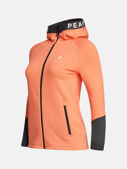 Peak Performance Rider Zip Hood naisten hupparitakki light orange - Naisten paidat ja yläosat - 41-41-73332692431 - 2