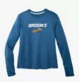 Brooks Distance Graphic LS naisten paita sininen - Naisten juoksuvaatteet - 1953941901 - 1
