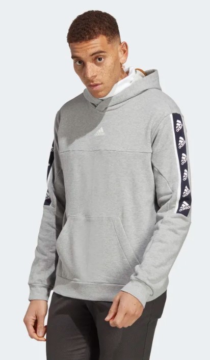 Adidas BL Hoody miesten huppari harmaa - Miesten urheilupaidat ja hupparit - IC6791 - 1