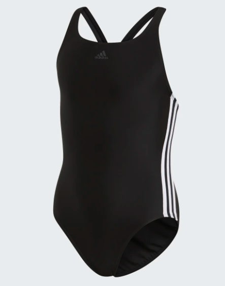 Adidas tyttöjen uimapuku Fit Suit 3S Y musta/valkoinen - Lasten uima-asut ja uimahousut - 40605150921 - 1