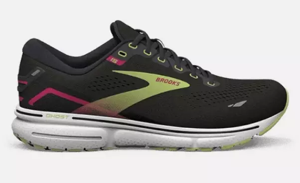 Brooks Ghost 15 juoksukengät musta/neonvihreä - Naisten juoksukengät - 1953943131 - 1