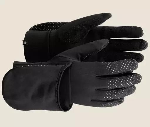 Craft Lumen Fleece Hybrid Glove 2 juoksuhanskat musta - Urheiluhanskat - 73185742421 - 1