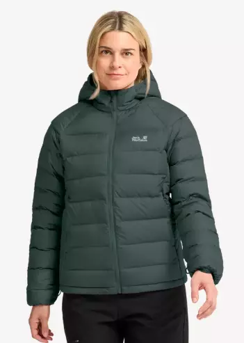 Jack Wolfskin Wild Pass Down Hoody naisten kevytuntuvatakki metsänvihreä - Naisten takit ja puvut - 40648867701 - 1