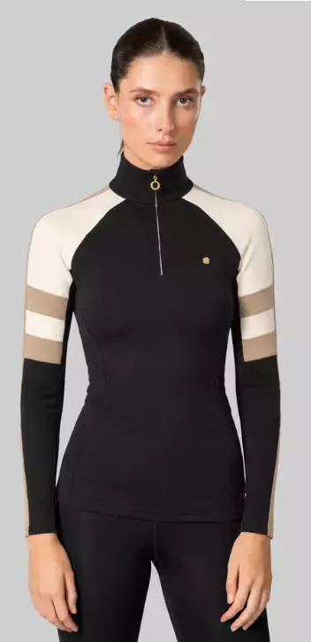 Johaug Devotion Wool Half Zip naisten merinovillapaita musta - Naisten väli- ja alusasut - 70486532231 - 1