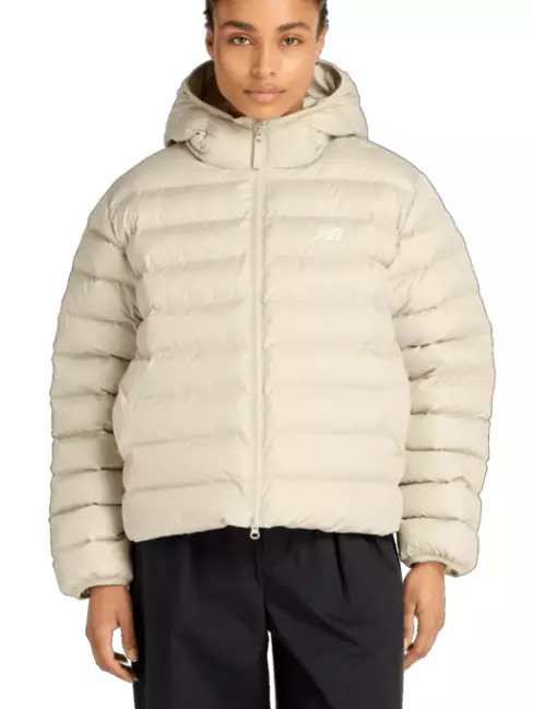 New Balance Sport Essentials Hooded Puffer naisten talvitakki vaalea - Naisten takit ja puvut - 1986861071 - 1