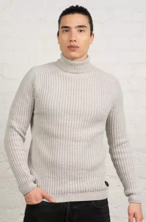 North Outdoor Hehku miesten villapaita puuronharmaa - Miesten urheilupaidat ja hupparit - 64384421631 - 1