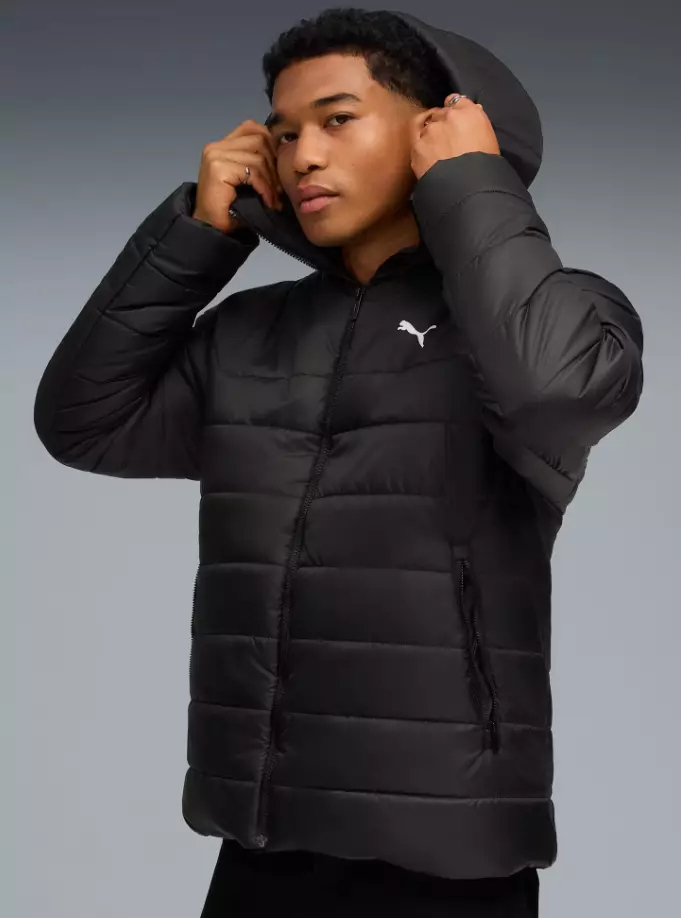 Puma ESS Hooded Padded miesten talvitakki musta - Miesten urheilutakit ja puvut - 685211-01 - 1