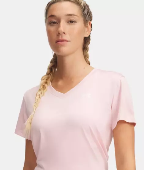 Under Armour Tech SSV naisten treenipaita vaaleanpunainen - Naisten treenivaatteet - 1977794521 - 1