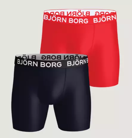 Björn Borg Sports Microfiber Boxer 2p punainen/tummansininen - Miesten väli- ja alusasut - 73214659652 - 1